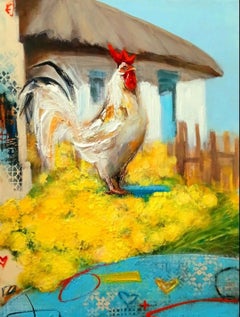 Warm, Abstract Figurative Painting, Acrylic on Canvas, 2026