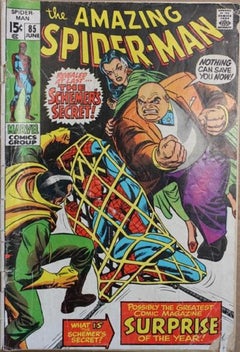 Retro 1972 Marvel Comics 'Amazing Spider-Man #85' Multicolor, Yellow, Brown, Purple, Blue