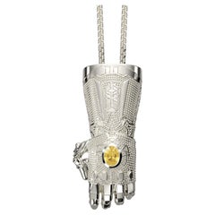 Marvel ECG Gauntlet Silver Pendant with Infinity Stone