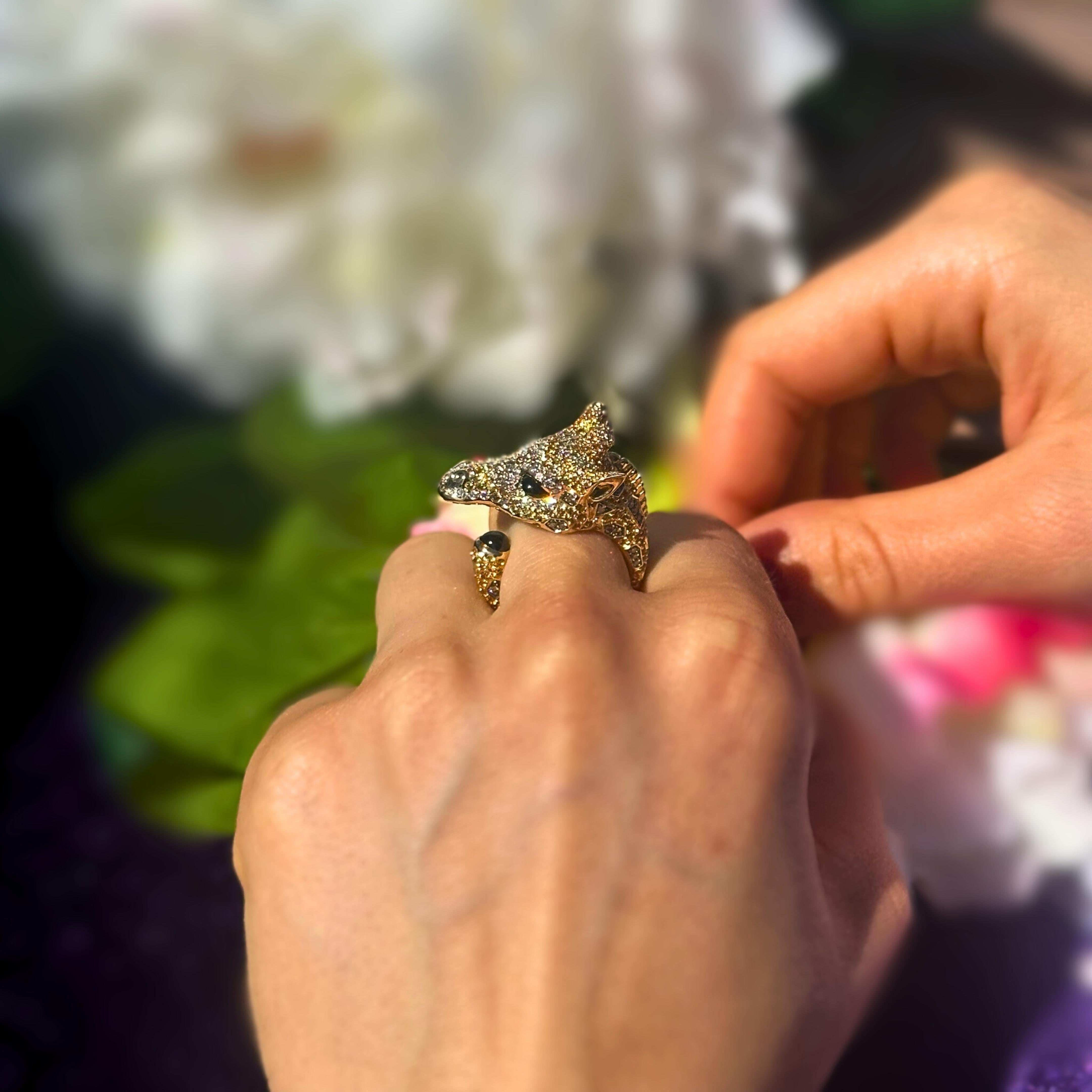gold giraffe ring