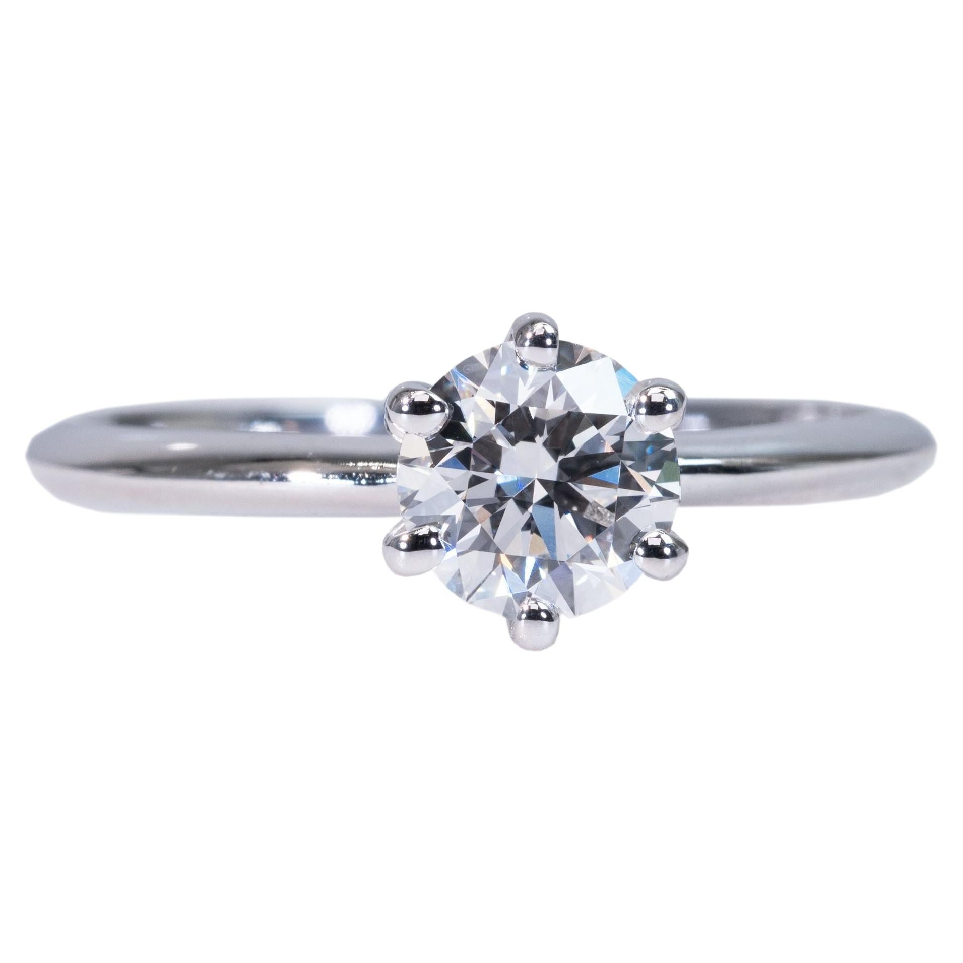 Marvelous 18k White Gold Engagement Ring w/ 1ct Natural Diamonds IGI Certificate