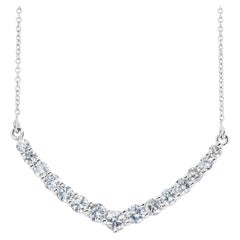 Magnifique collier en or blanc 18 carats avec 1,61 carat de diamants naturels et certificat IGI