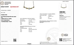 Marvelous 18k White Gold Necklace w/ 1.9 Carat Natural Diamonds IGI Certificate
