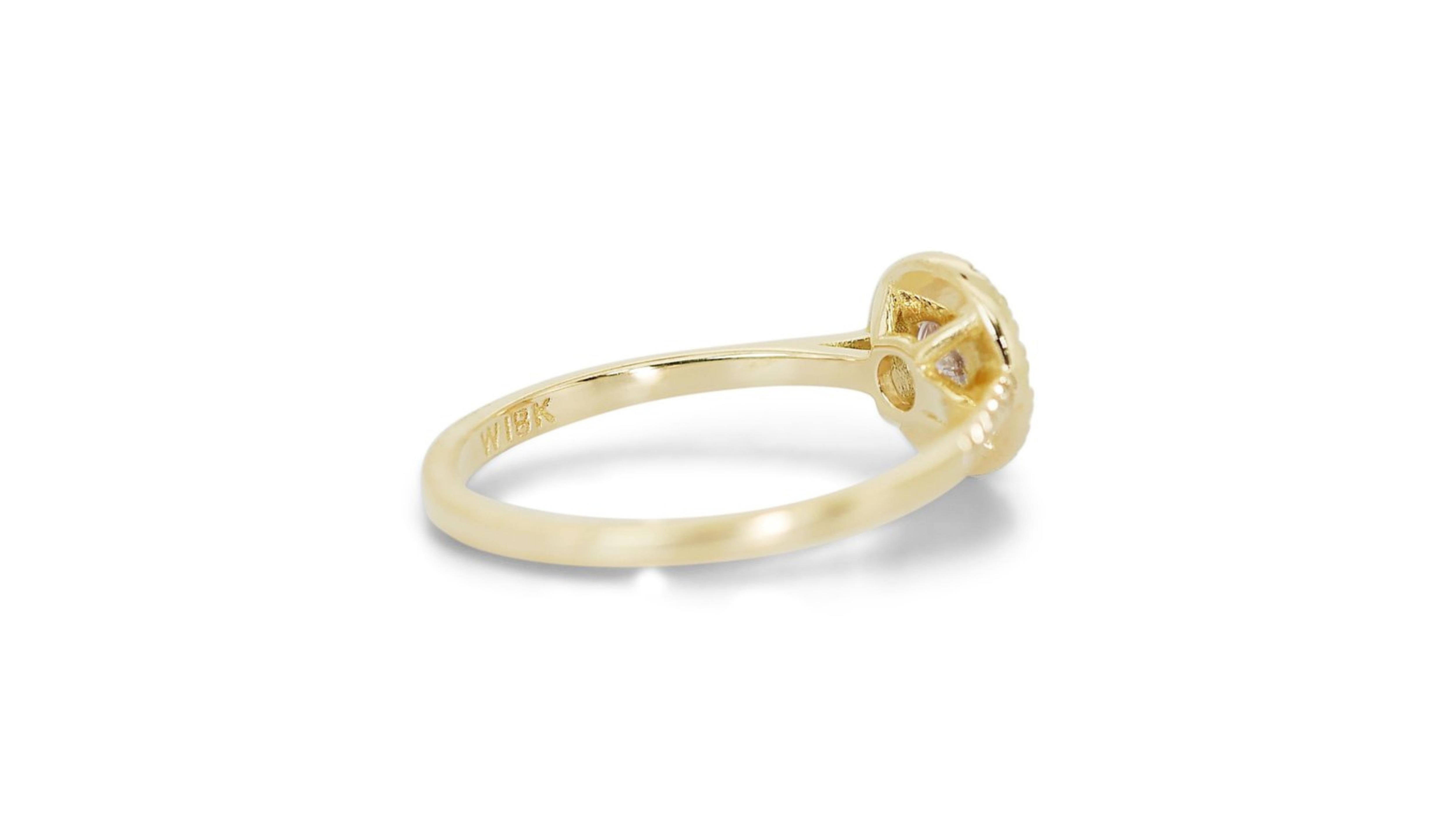 Women's or Men's Marvelous 18k Yellow Gold Ring with 2.6 carat Natural Diamond For Sale