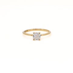 Marvelous 18k Yellow Gold Solitaire Ring 0.76ct Natural Diamond IGI Certificate