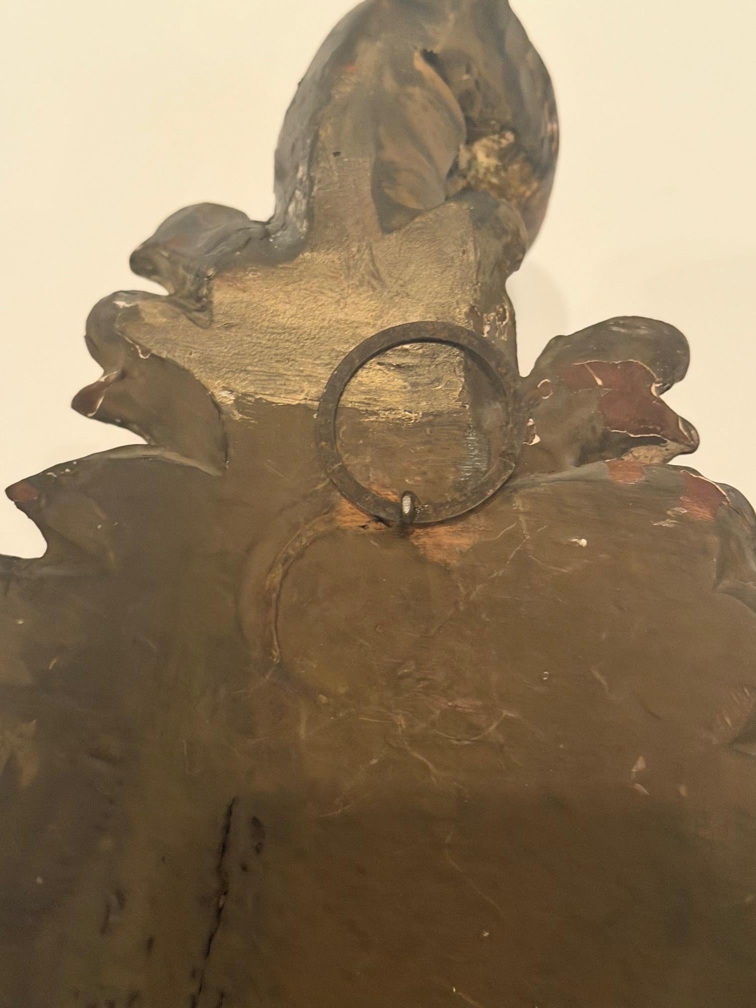 Merveilleux miroir baroque vénitien doré sculpté du 19e siècle avec verre au mercure en vente 4