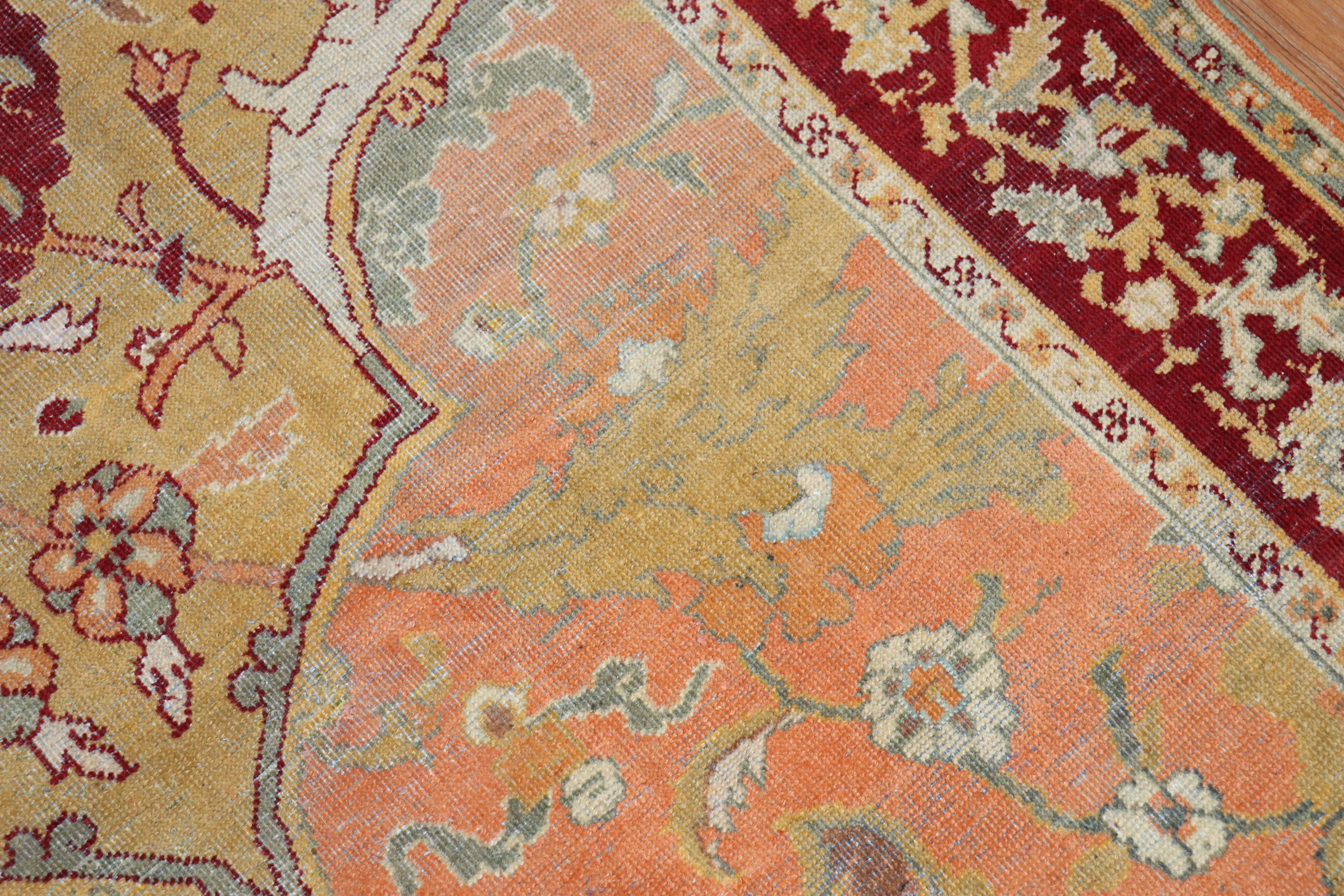Marvelous Antique Agra Accent Size Rug In Good Condition For Sale In New York, NY
