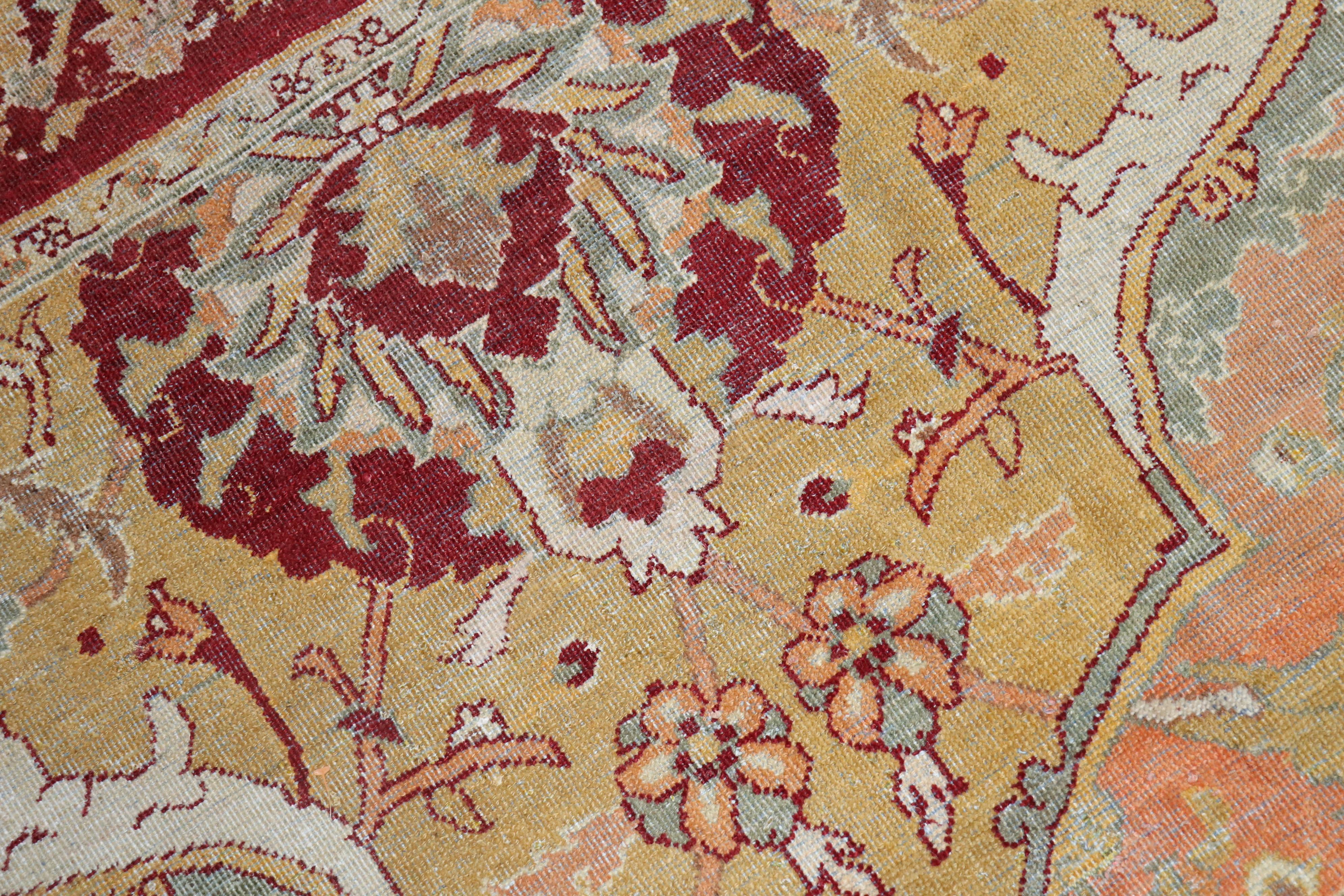 20th Century Marvelous Antique Agra Accent Size Rug For Sale