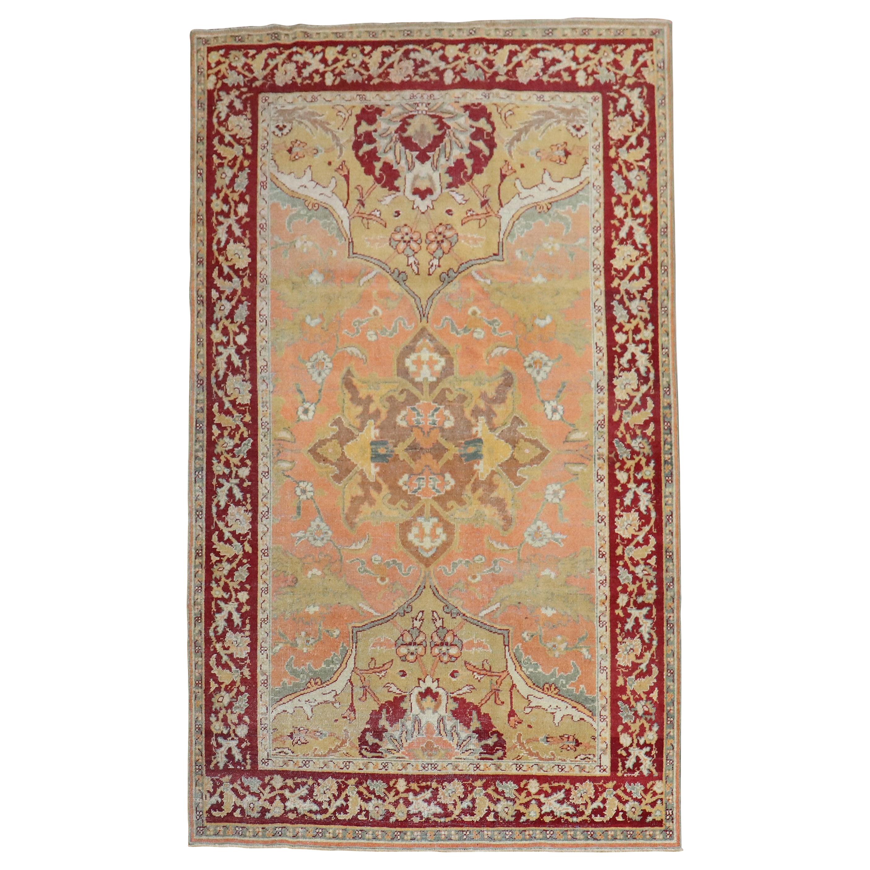 Marvelous Antique Agra Accent Size Rug For Sale