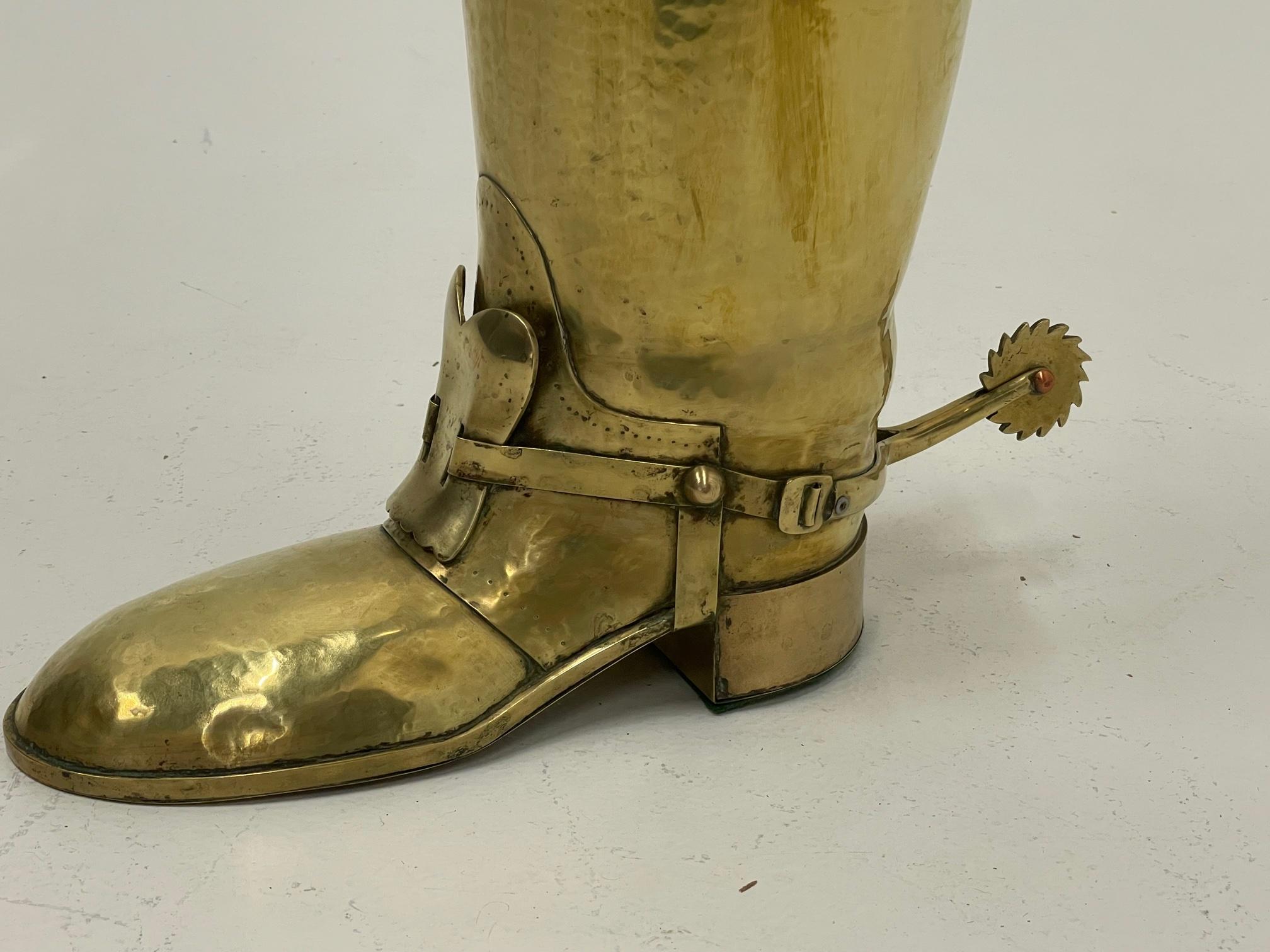 brass boot umbrella stand