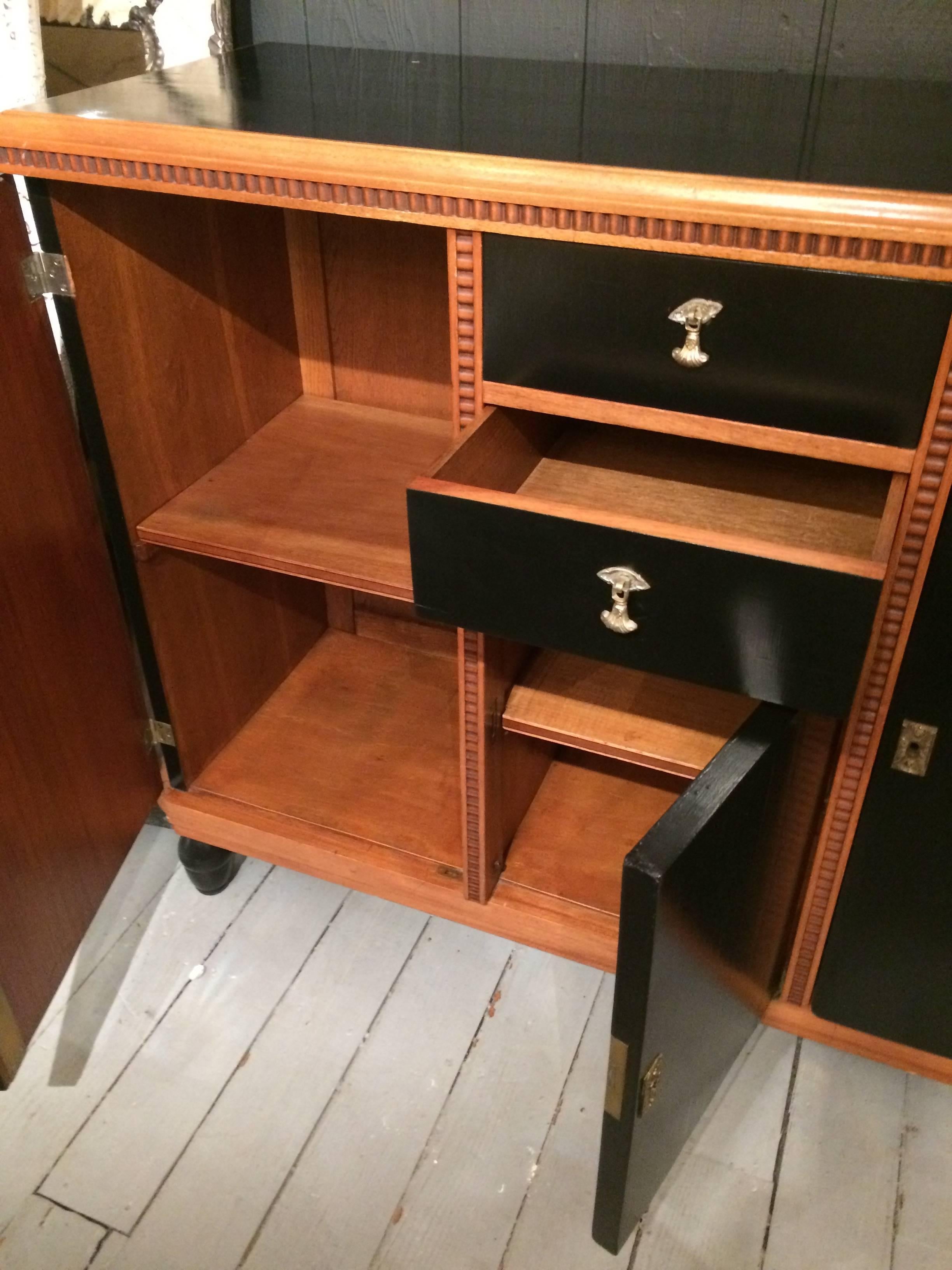 Marvelous Art Deco Style Ebonized Cabinet 7