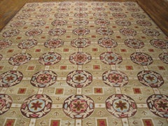 Marvelous Beige-Red Butterflies Flowers Pattern Contemporary American Hooked Rug