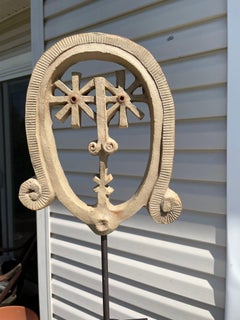 Marvelous Bennington Vermont Ceramic Star Girl Sculpture on Custom Stand