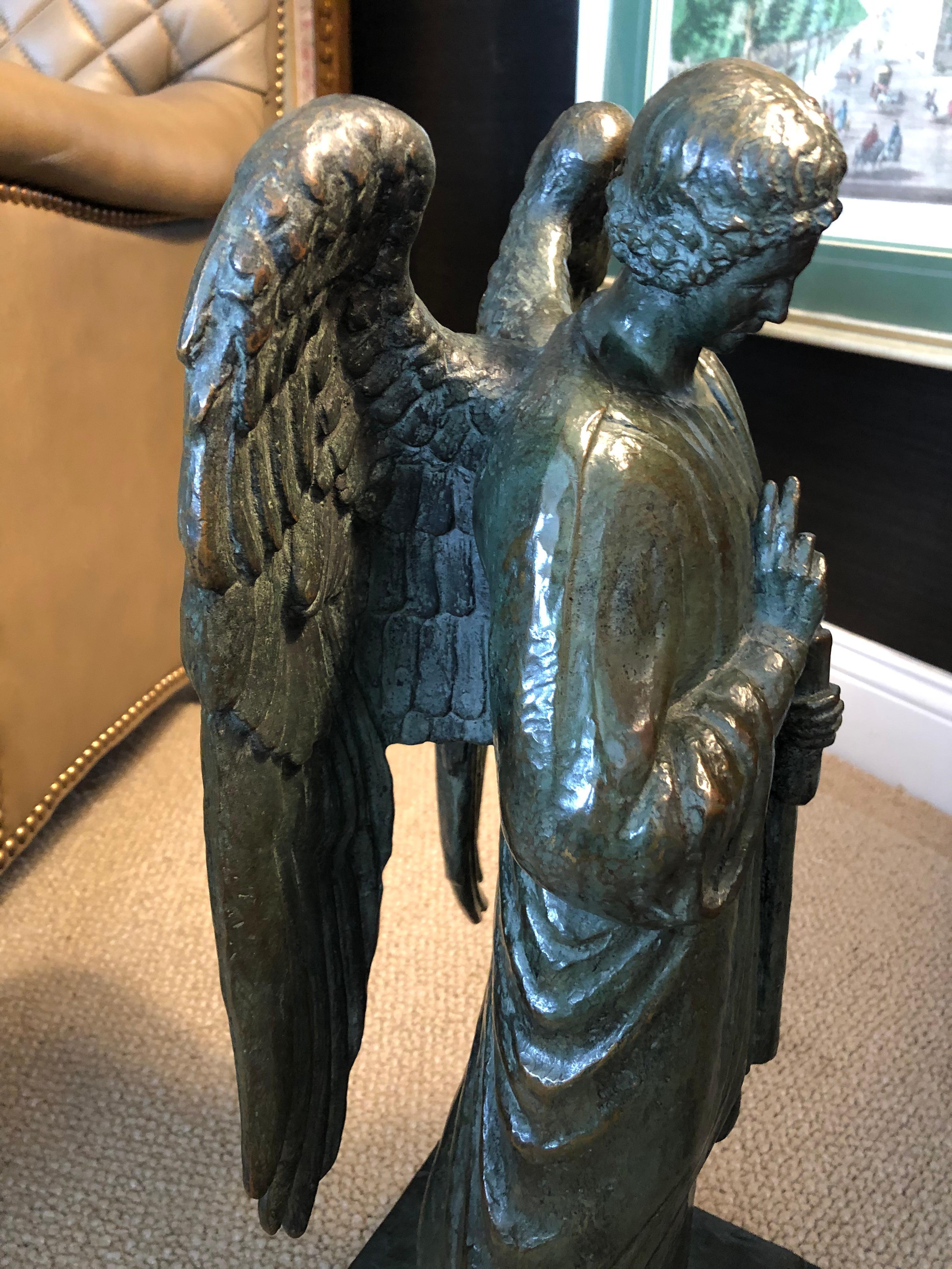 Marvelous Bronze Archangel Sculpture from Roman Bronze Works 7
