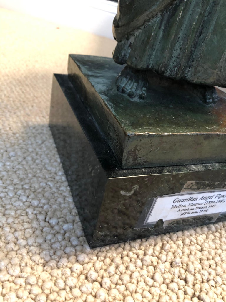 Marvelous Bronze Archangel Sculpture from Roman Bronze Works at 1stDibs