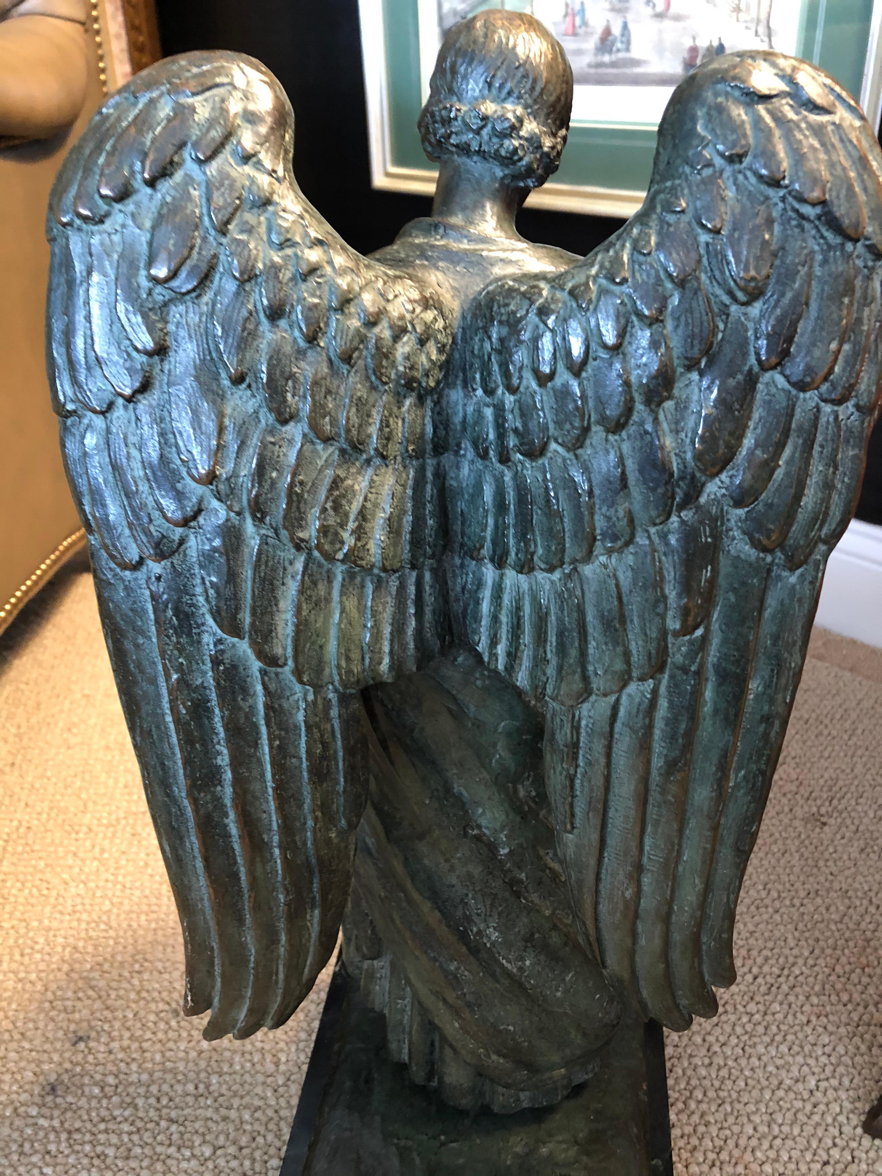 Marvelous Bronze Archangel Sculpture from Roman Bronze Works 3