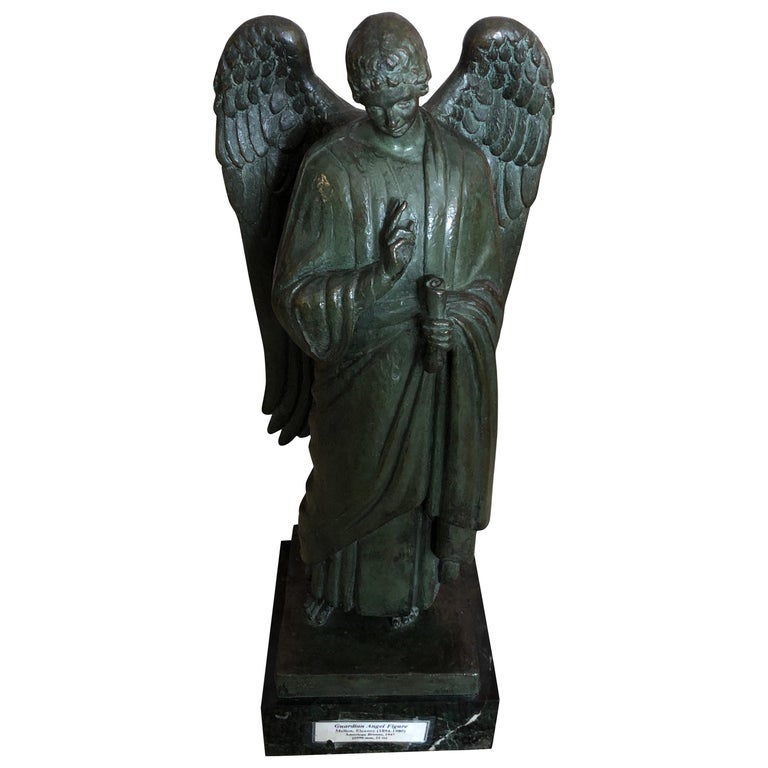 Marvelous Bronze Archangel Sculpture from Roman Bronze Works at 1stDibs