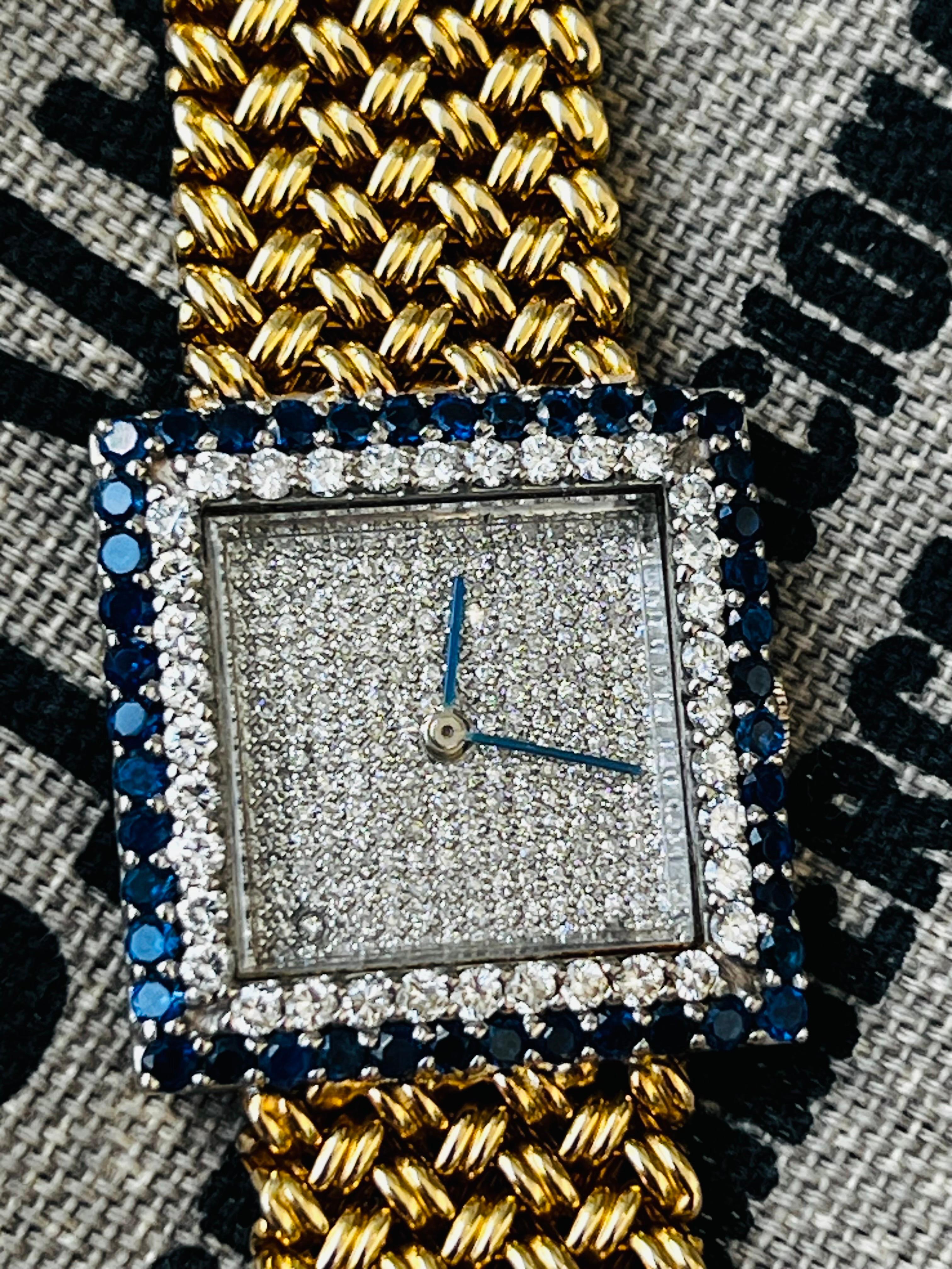 Marvelous Bueche Girod 18K Gold Ladies Watch With Diamonds In Good Condition In Media, PA
