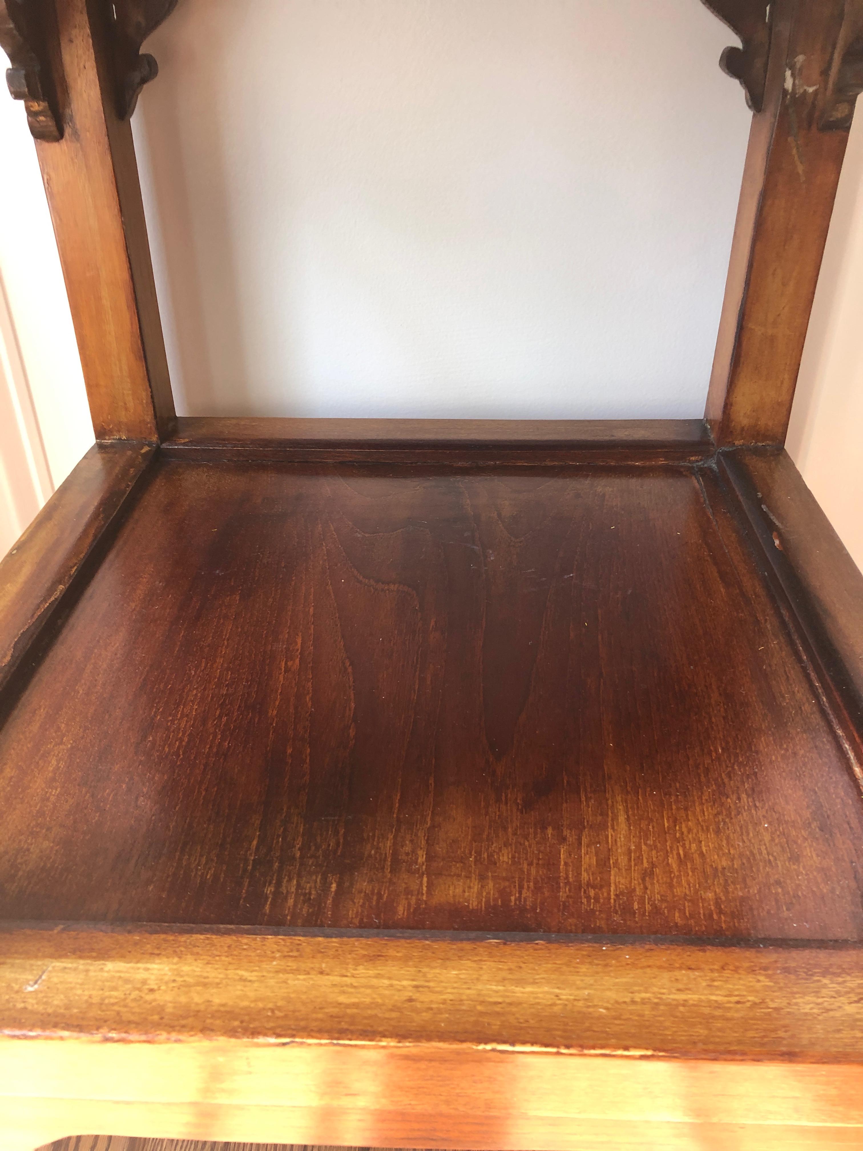 Marvellous Elm Chinese Two-Tier Side Table or Nightstand In Excellent Condition In Hopewell, NJ