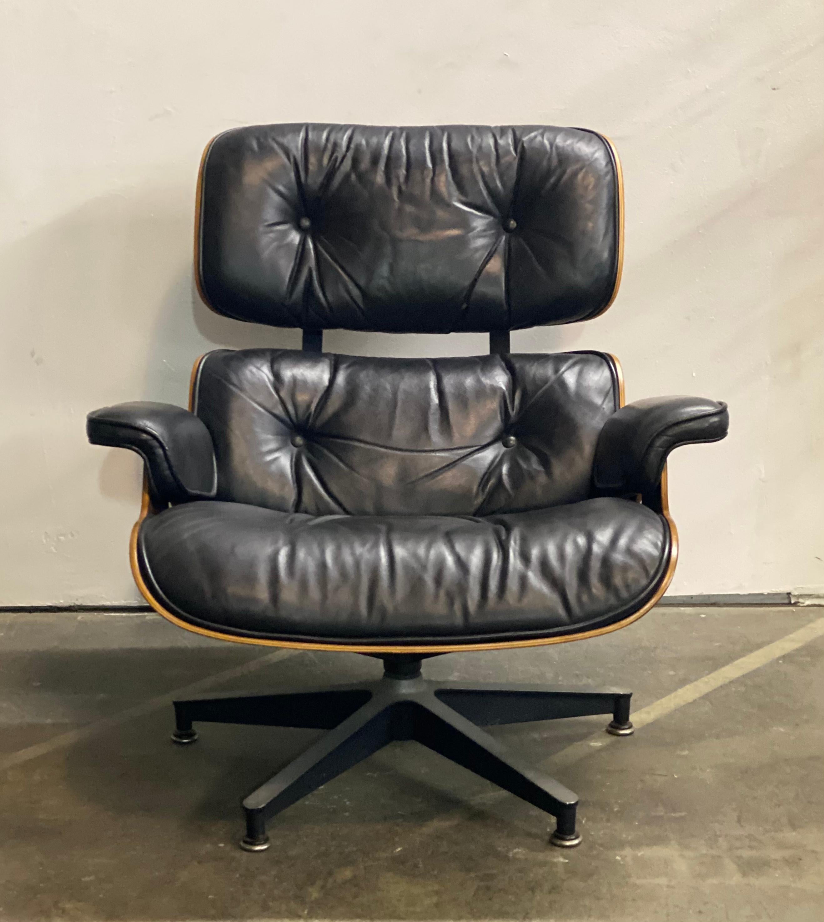 Leather Marvelous Herman Miller Eames Lounge Chair and Ottoman
