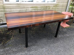 Marvelous Milo Baughman for Directional Multi Wood Dining Table Mid-Century