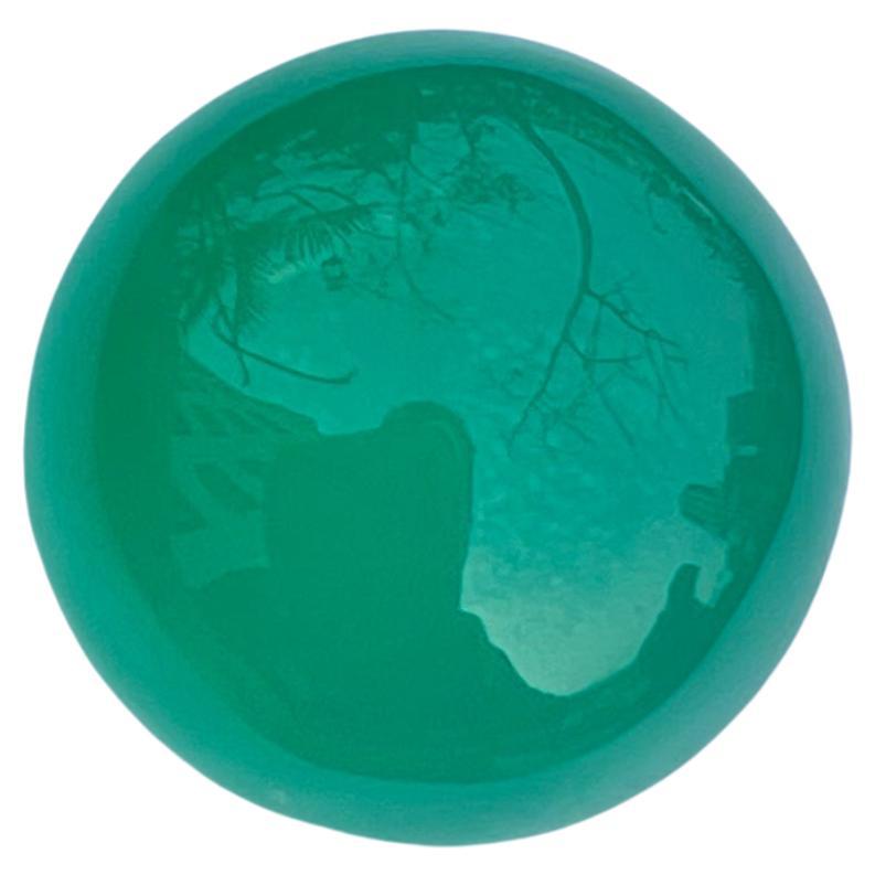 Marvelous Natural Green Agate Gemstone 7.15 Carats Indian Gemstone For Sale