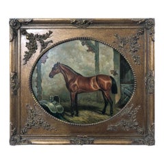 Marvelous Old World Portrait of Horse in Stable