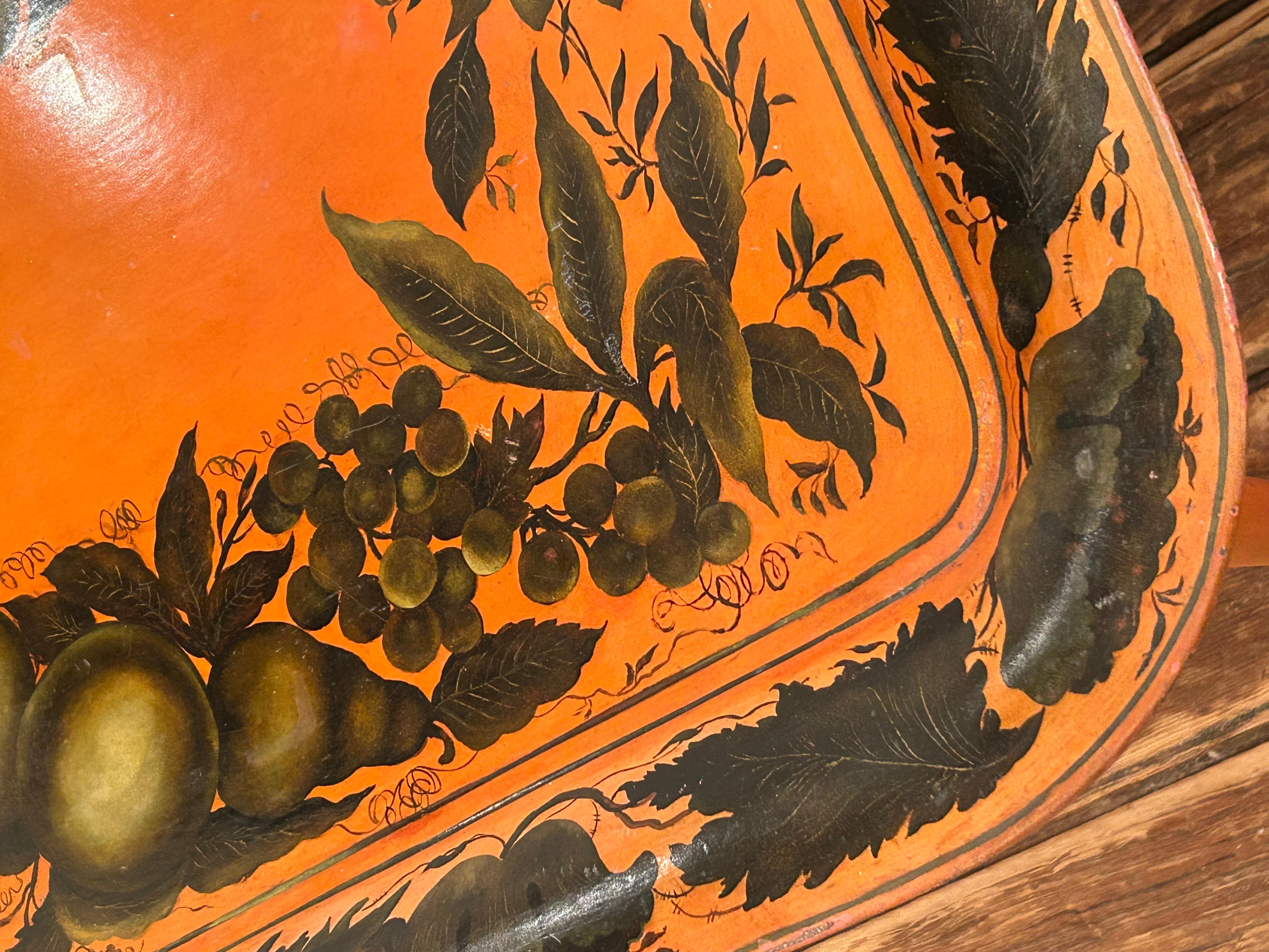 Mid-20th Century Marvelous Orange Vintage Tray Top Coffee Table For Sale