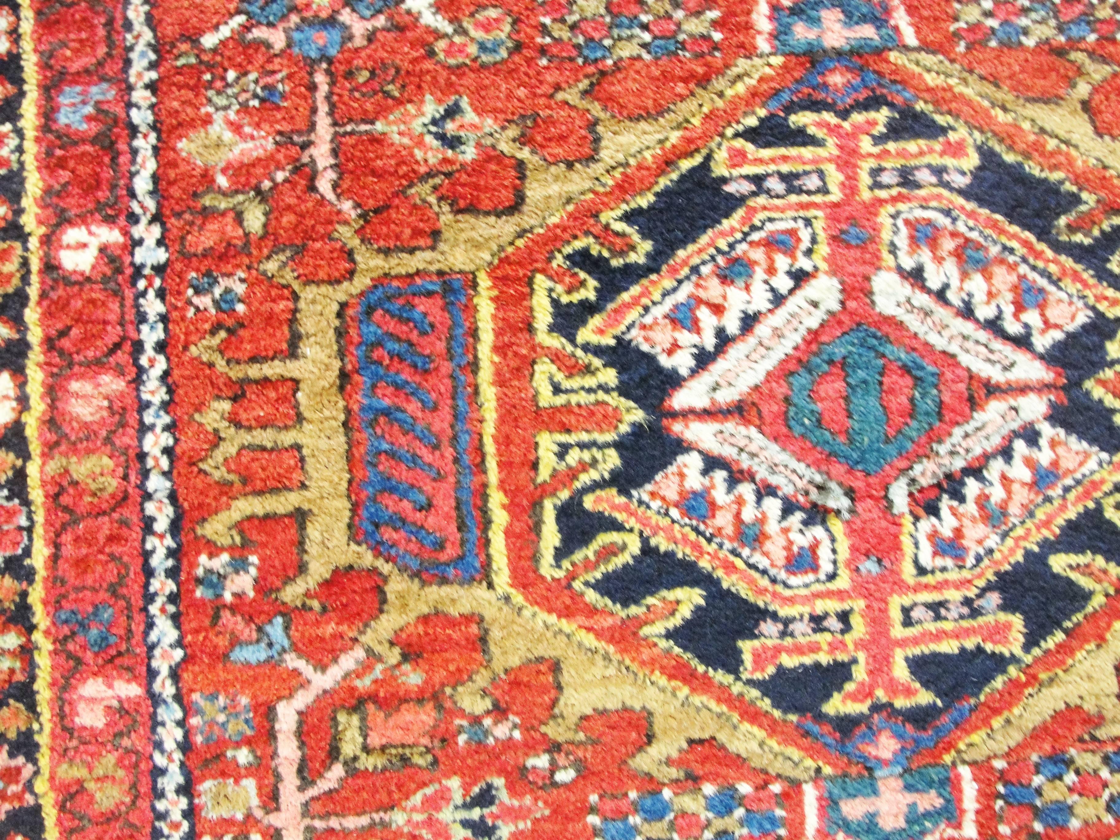 Antique Persian Heriz/Karaja Runner In Excellent Condition For Sale In Evanston, IL