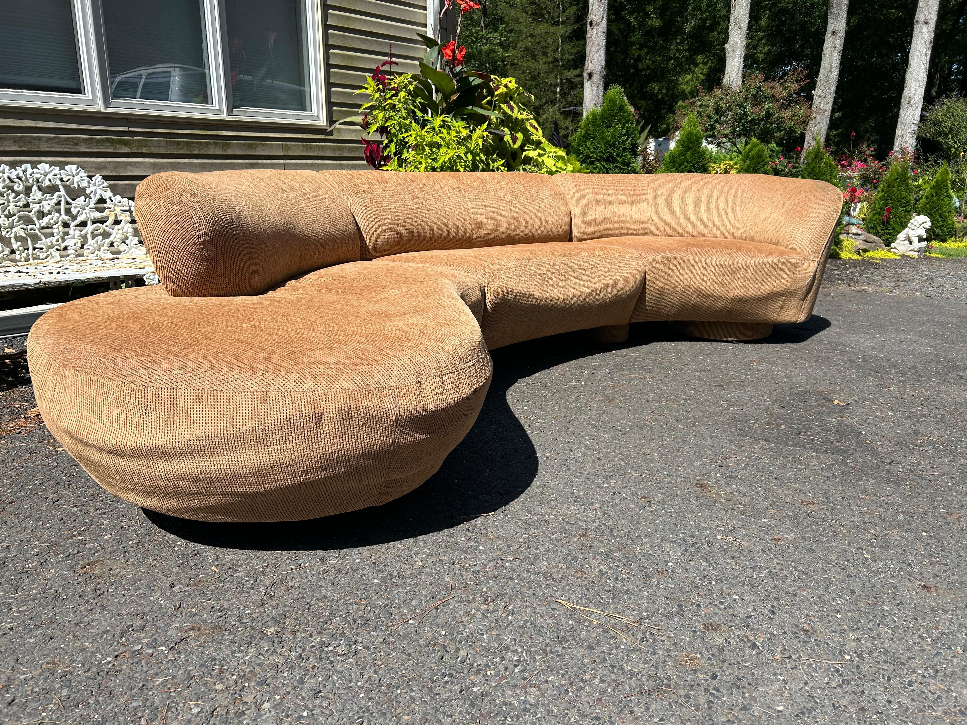 Mid-Century Modern Marvelous Vladimir Kagan Curved 3-Piece Cloud Sofa Sectional Directional