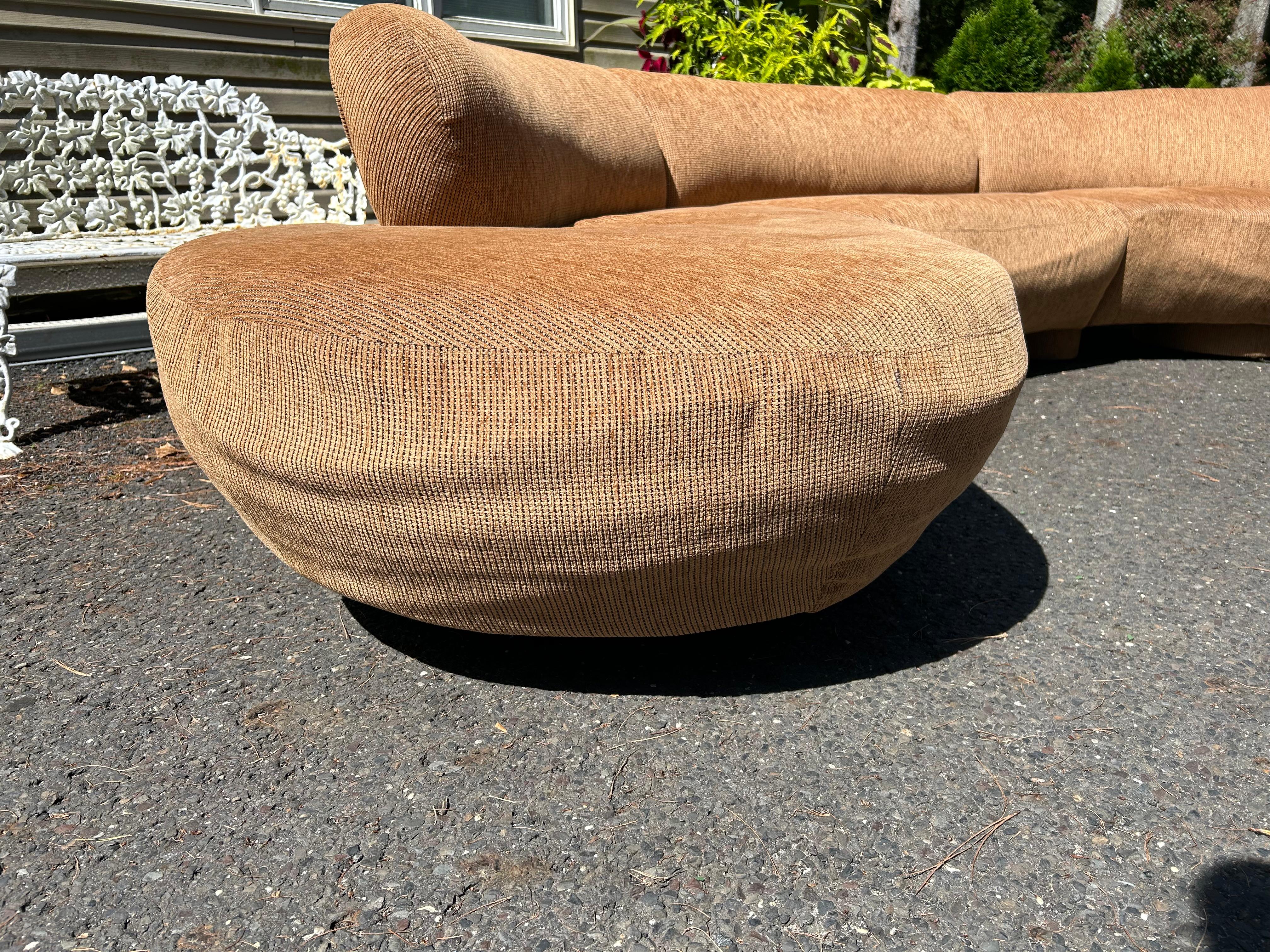 American Marvelous Vladimir Kagan Curved 3-Piece Cloud Sofa Sectional Directional