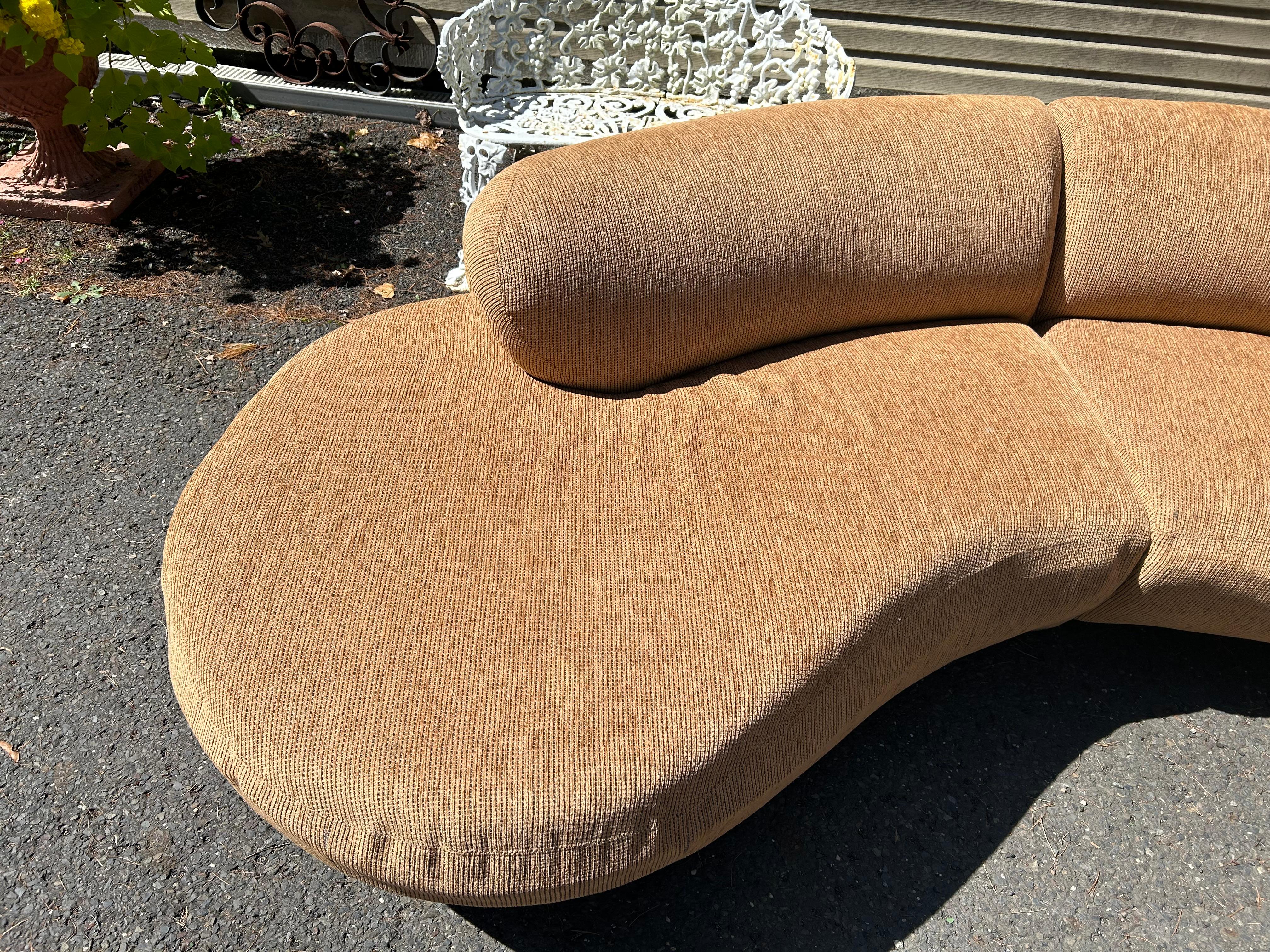 Marvelous Vladimir Kagan Curved 3-Piece Cloud Sofa Sectional Directional In Good Condition In Pemberton, NJ