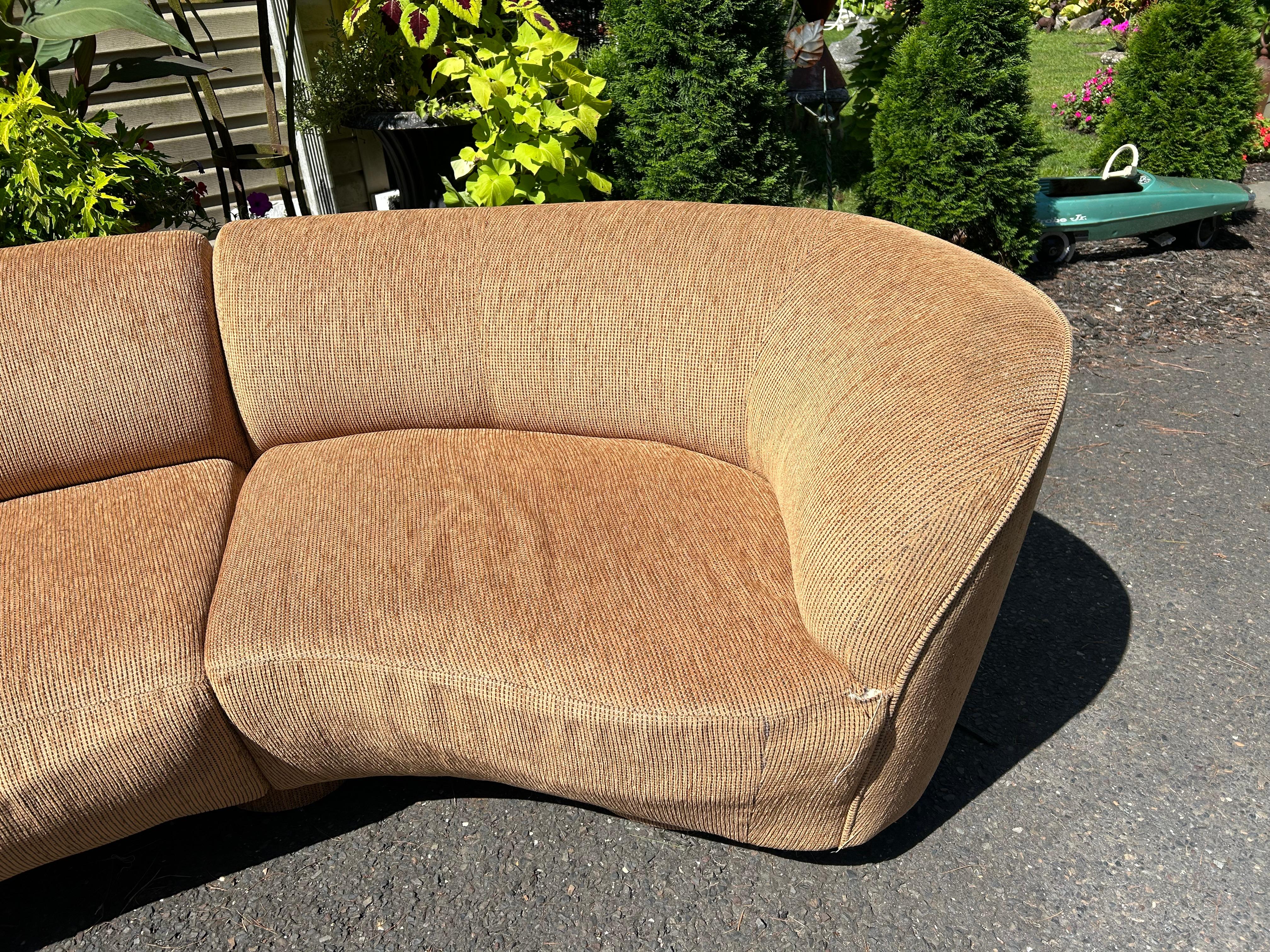 Upholstery Marvelous Vladimir Kagan Curved 3-Piece Cloud Sofa Sectional Directional
