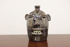 MARVIN BAILEY Southern Folk Art 8" Face Jug