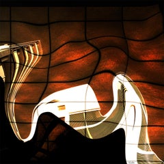 "Heatwave Sextych" - Abstract digital photomontage in dark colors. 6 art panels.