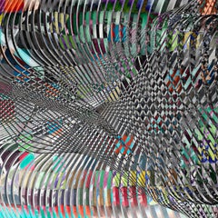 ""Restructuring Klee #1"" - Quadratische digitale Fotomontage mit Wirbeln. 