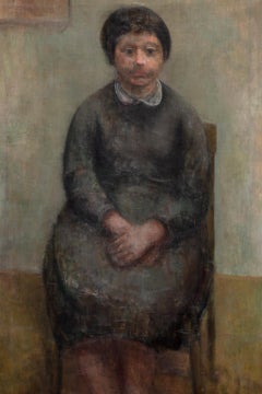 Marvin Cherney Portrait "Seated Girl" Oil on Canvas