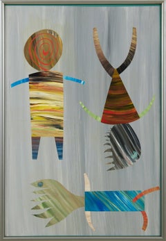 Montalvo #15, Marvin Jones Figural Abstract painting, Cleveland Artist