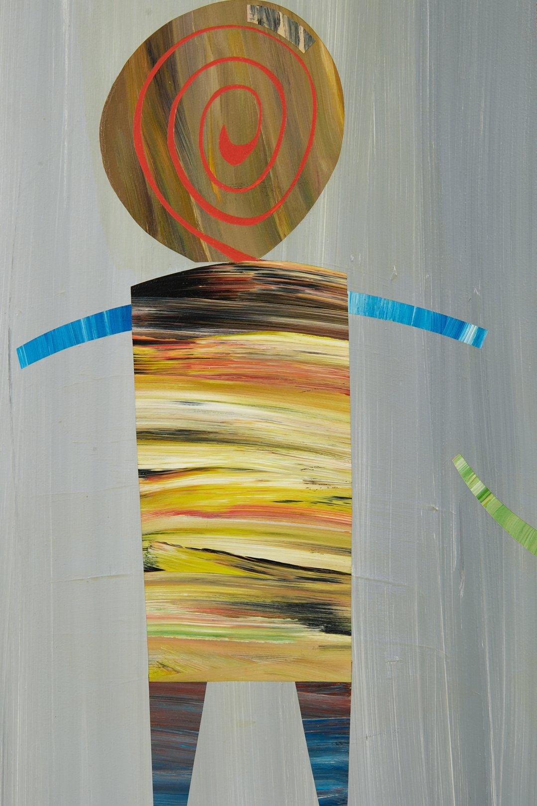 Montalvo #15, Marvin Jones Figural Abstract painting, Cleveland Artist For Sale 3