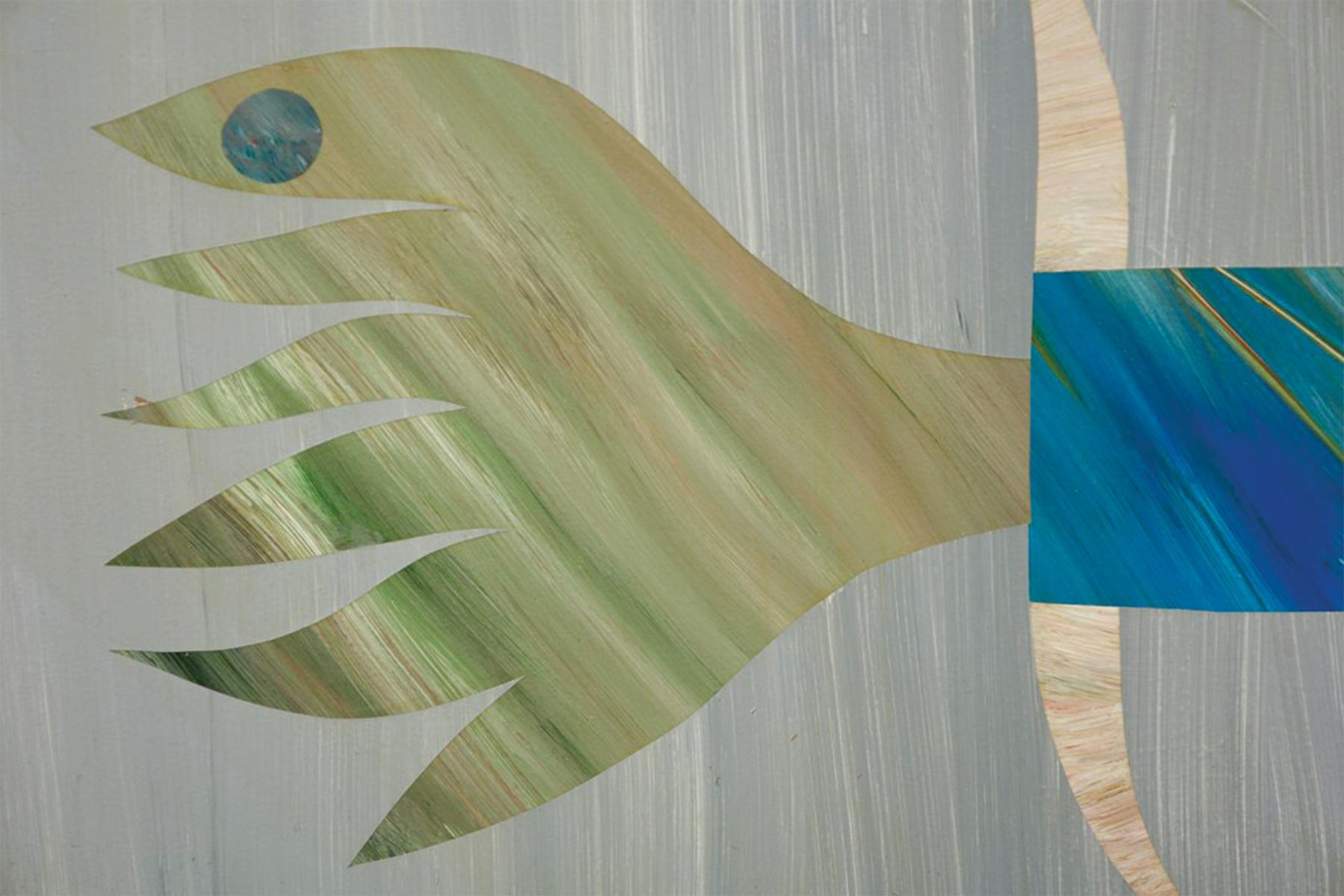 Montalvo #15, Marvin Jones Figural Abstract painting, Cleveland Artist For Sale 4