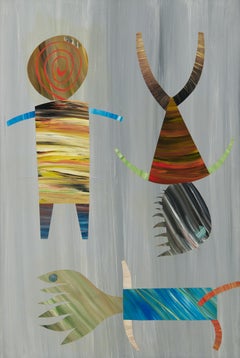 Montalvo #15, Marvin Jones Figural Abstract painting, Cleveland Artist