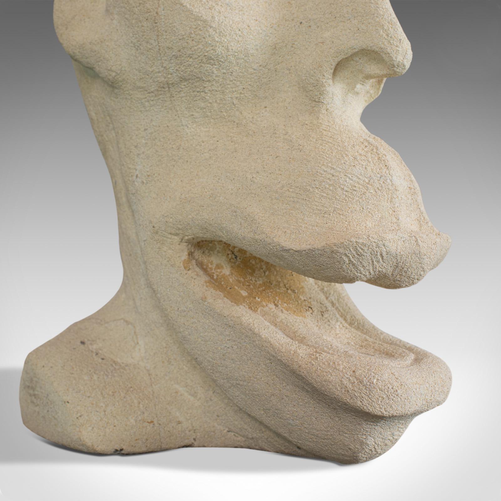 Marvin' Sculptural Artwork, Dominic Hurley, English, Bath Stone, Bust 5