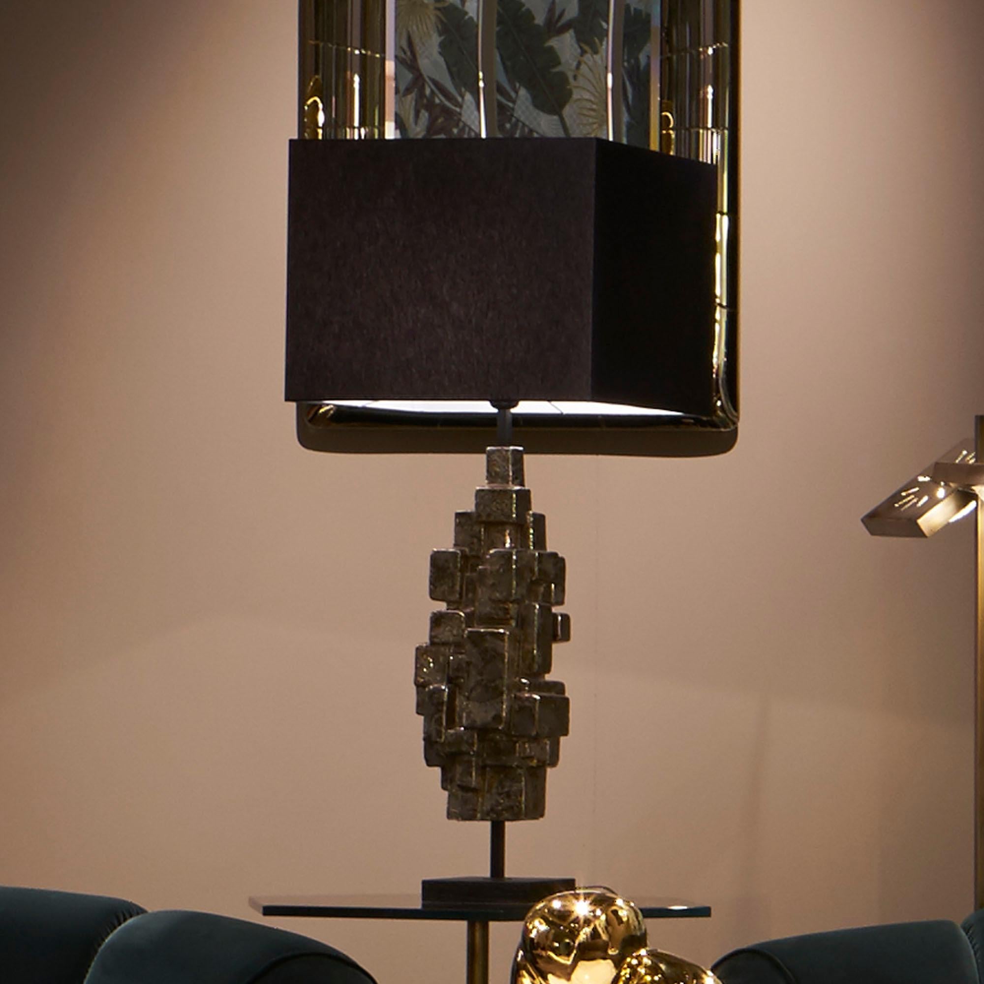 Ceramic Marvin Table Lamp with Shade by Marioni For Sale