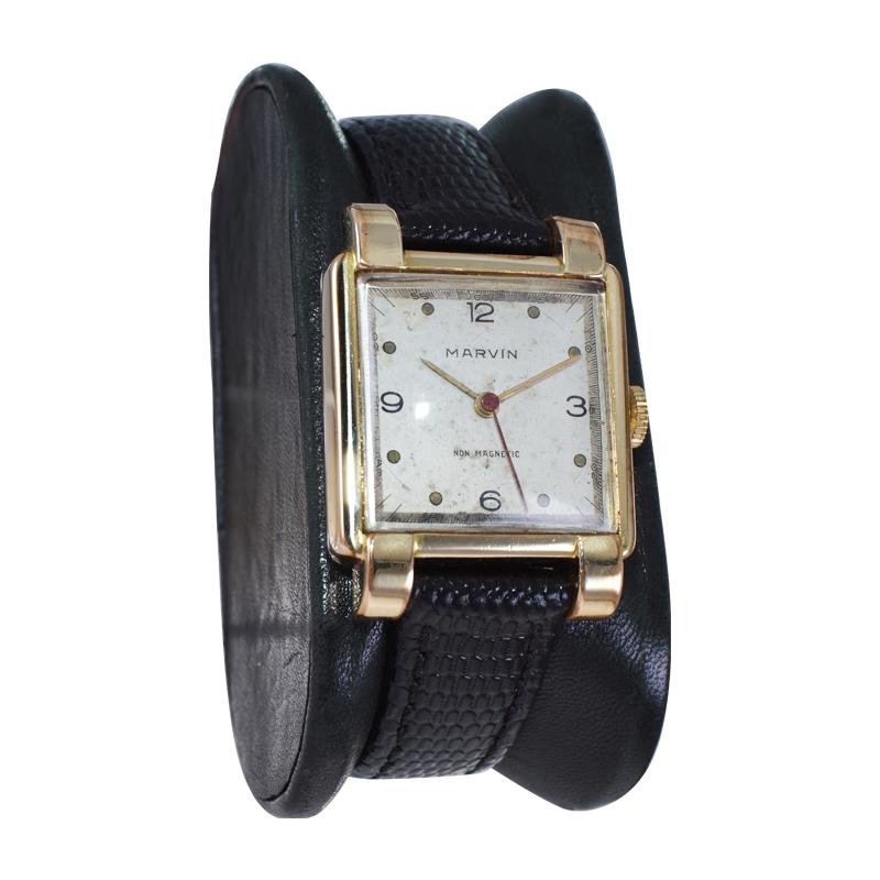 marvin watches vintage gold
