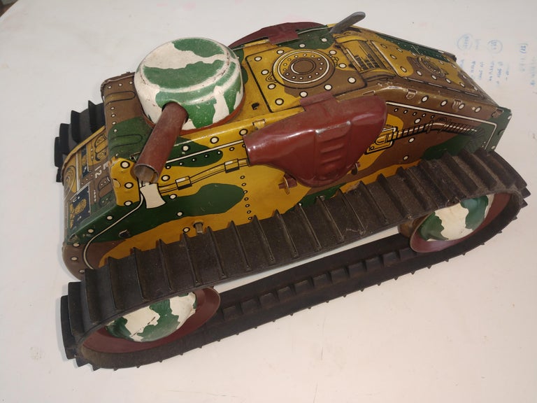 Marx Tin Litho Windup E12 Toy WW2 Tank C1950 at 1stDibs | vintage tin toy  tanks, antique toy tank, marx toy tank