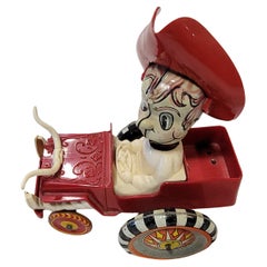Marx Toys Cowboy in Jeep Tin Lithograph Wind-Up Toy