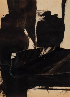 "Sans titre" Mary Abbott, Collage expressionniste abstrait, Ninth Street Women 