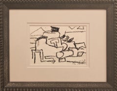 « Postcard Geometry » Mary Abbott, composition géométrique abstraite au crayon sur papier