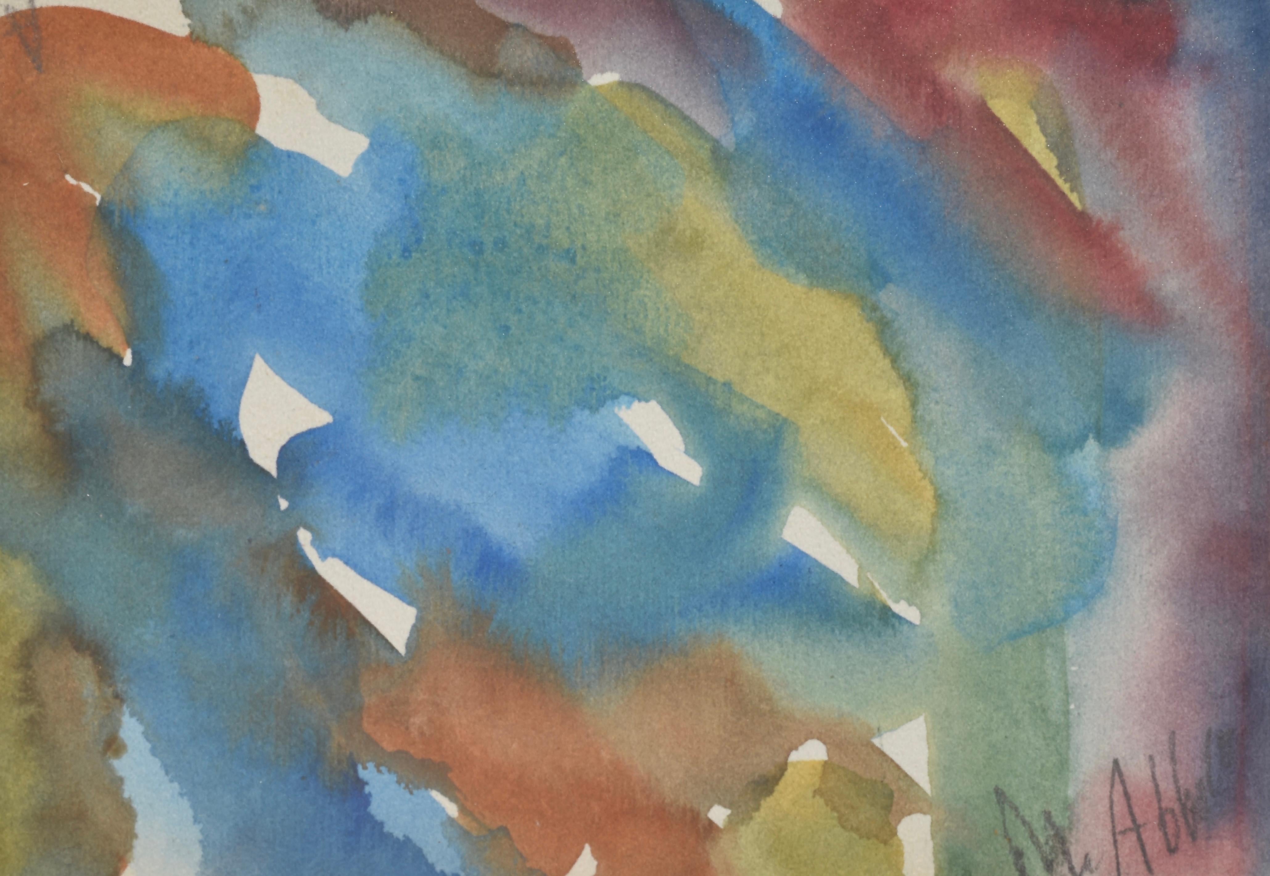 Ohne Titel, Mary Abbott, Gemälde, Aquarell, Frau abstrakter Künstler, 2005 im Angebot 2