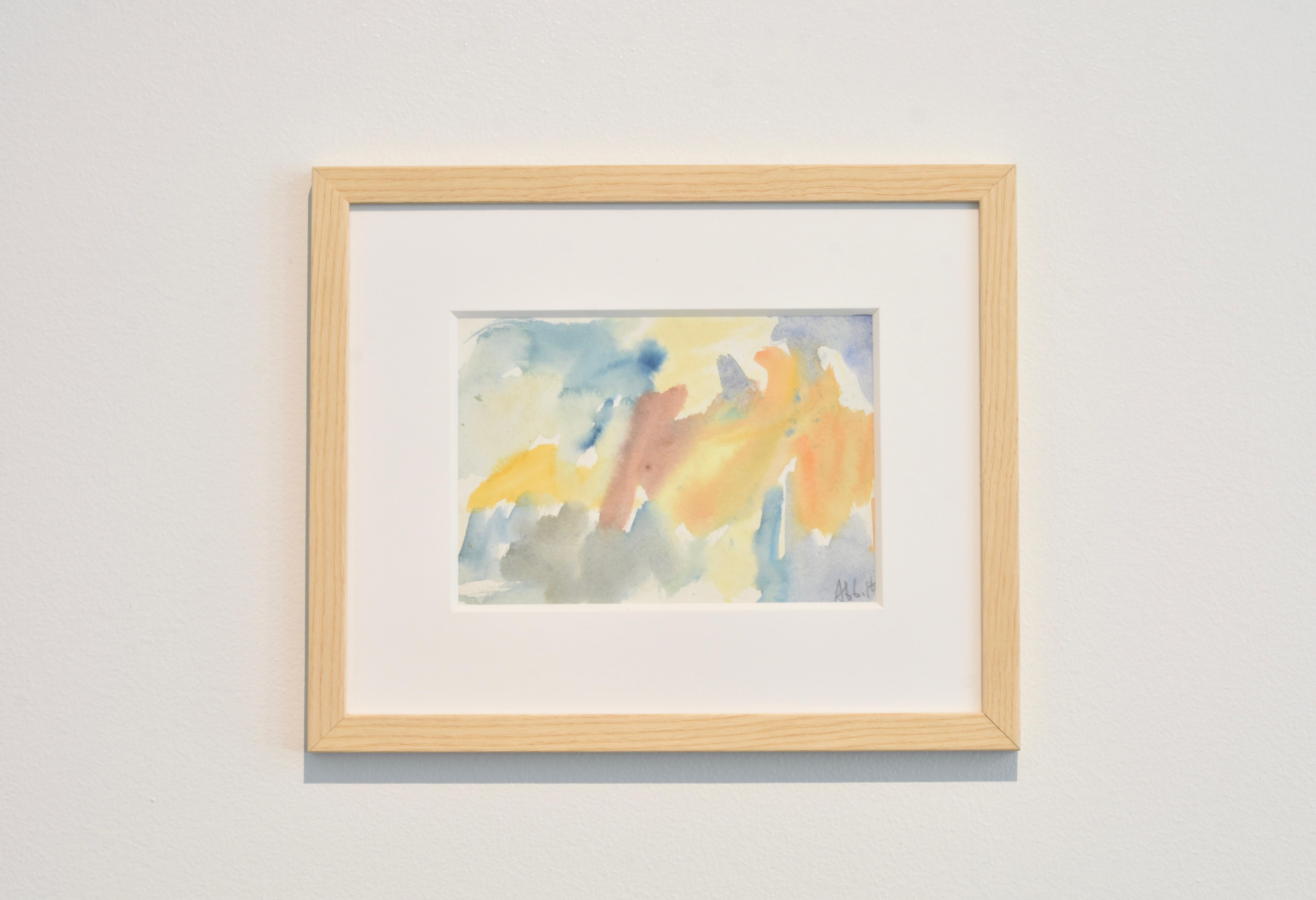 Mary Abbott (1921-2019)
Untitled, 2005
Watercolor on paper
Artwork: 5 x 7 in. l 13 x 18 cm
Framed: 10 x 12 in. l 25 x 30 cm
Signed lower right

Mary Abbott (1921-2019) was an American painter and one of the few women closely connected to the first